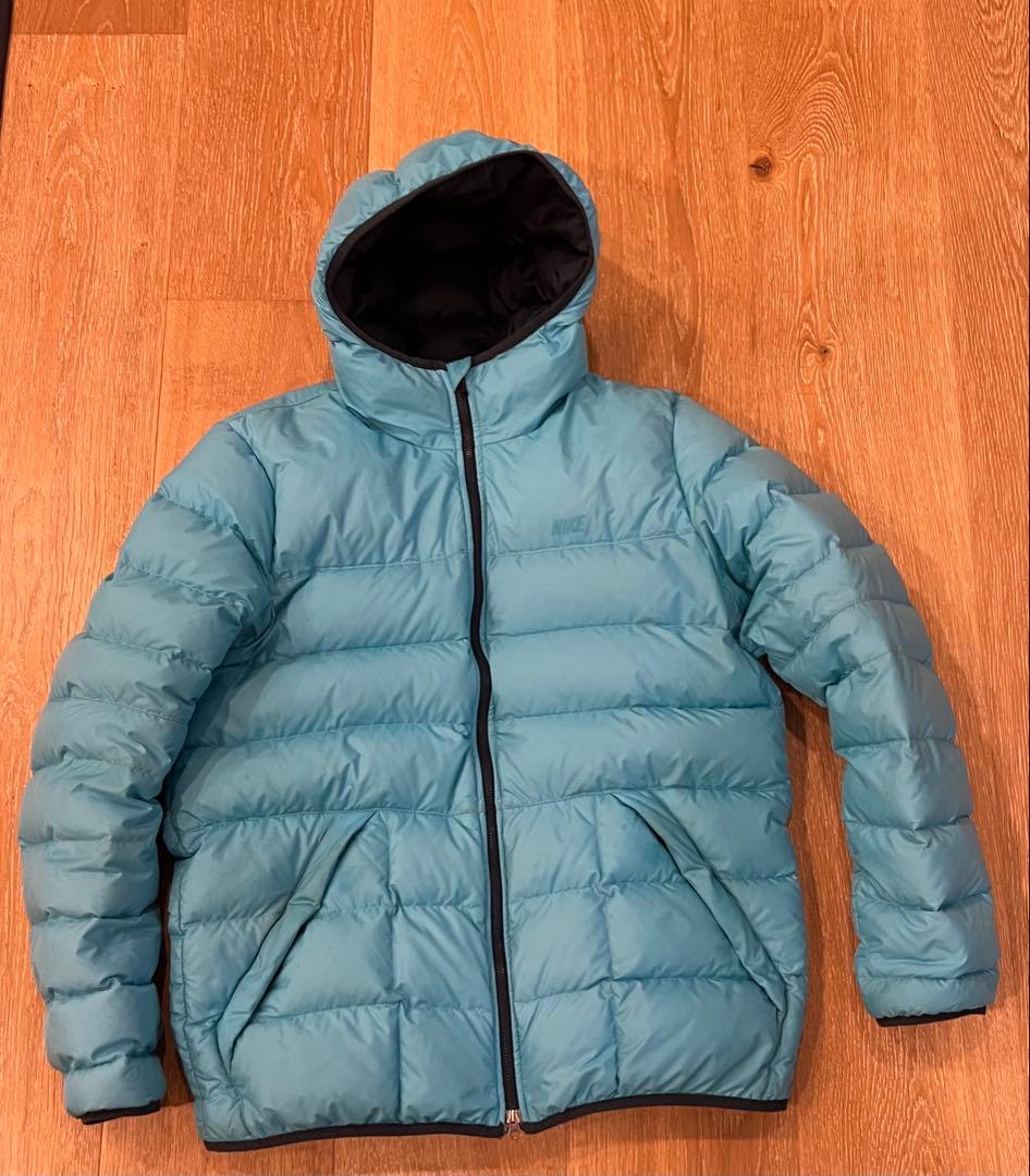 NIKE 550 水色 ダウンジャケット フード付き