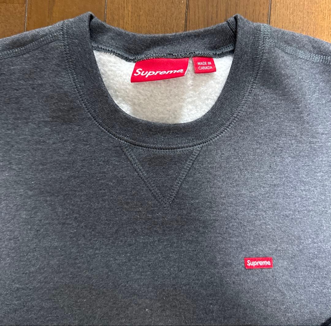 トップス Supreme Small Box Crewneck Charcoal M