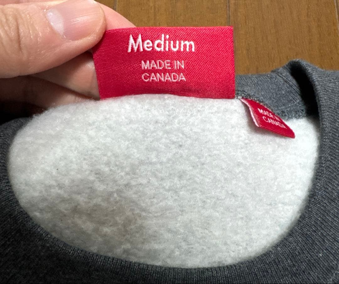 トップス Supreme Small Box Crewneck Charcoal M