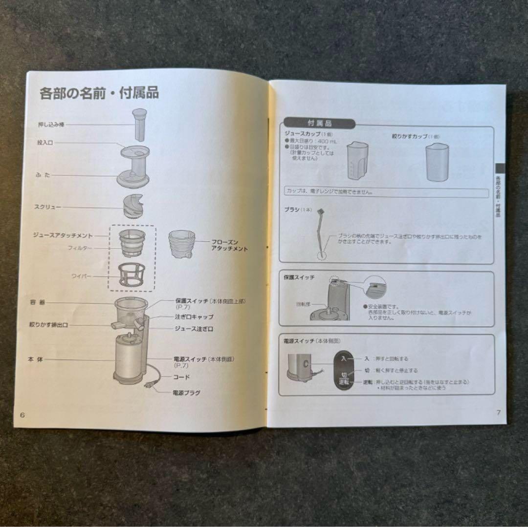 【新品未使用】Panasonic 低速ジューサー MJ-L500-S シルバー