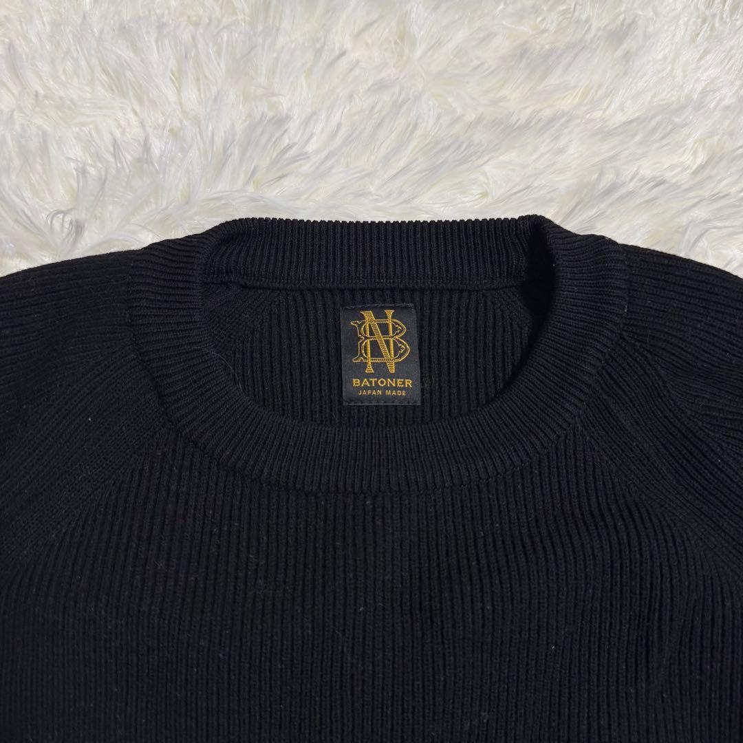 バトナー BATONER クルーネック ニット ブラック Mサイズ