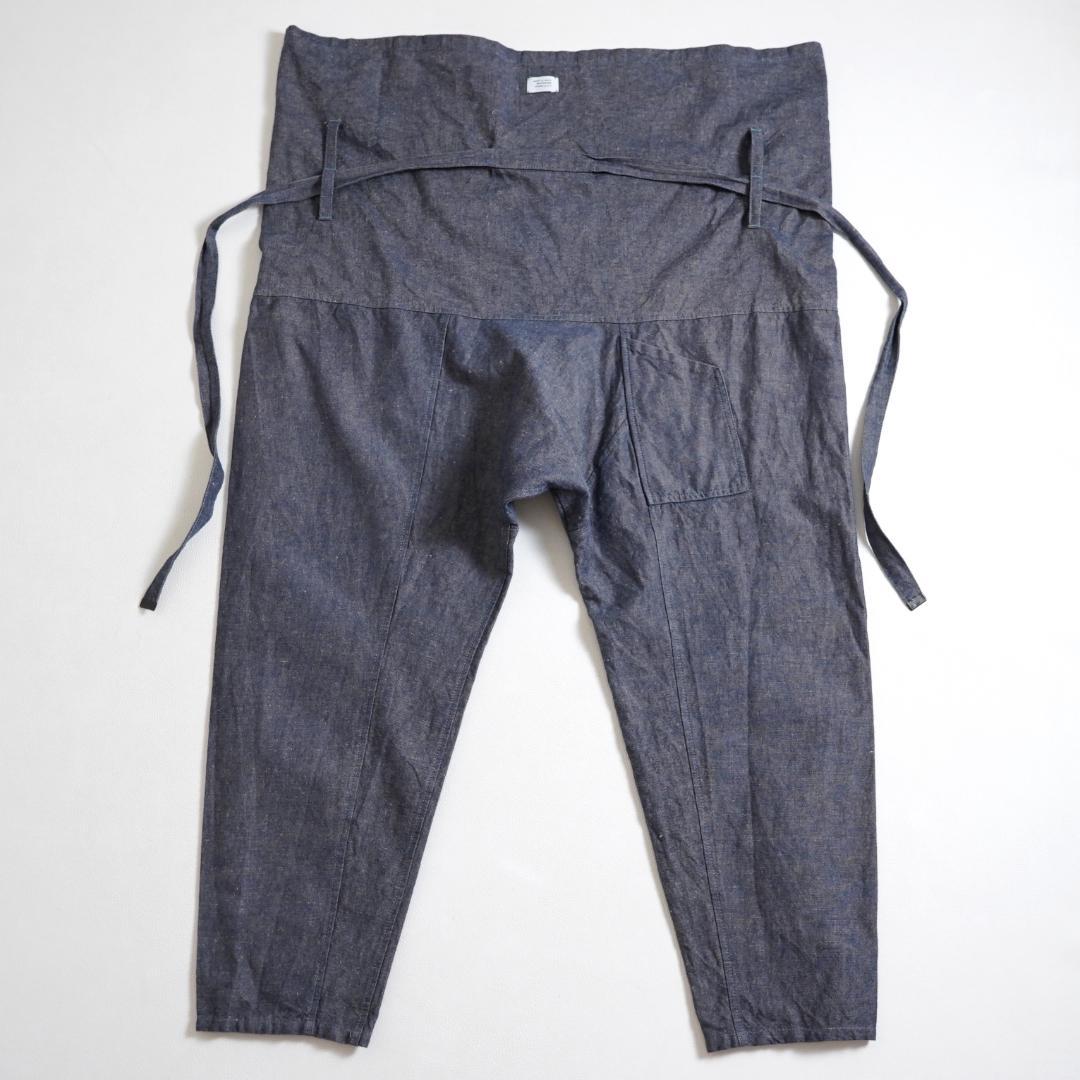 417u*ハトラ hatra コットン リネン 巻き ワイド パンツ.