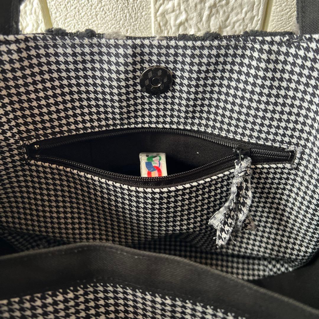 専用【ジョリーフルール】もふもふ　チューリップバック　S パンダブラック　①