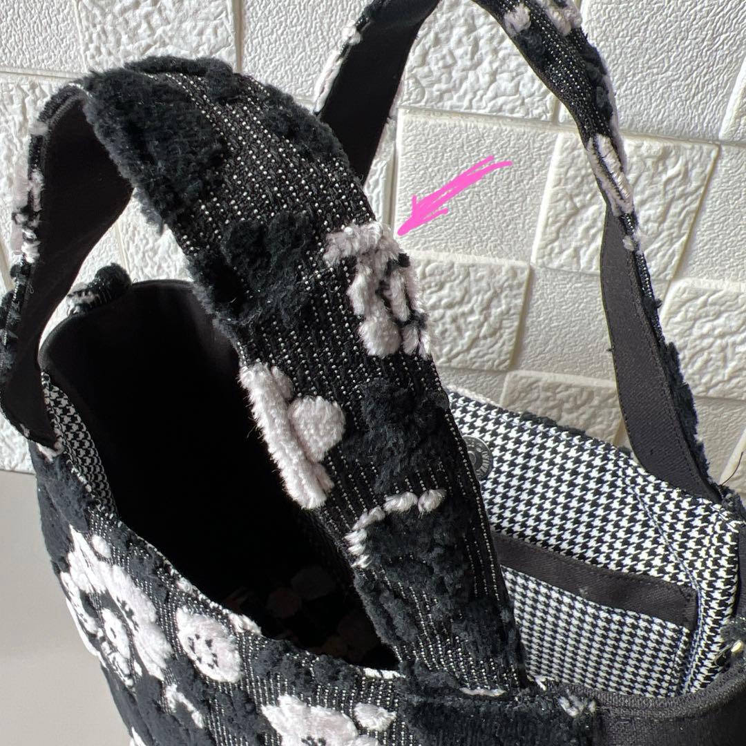 専用【ジョリーフルール】もふもふ　チューリップバック　S パンダブラック　①