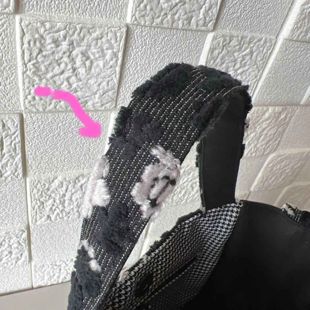 専用【ジョリーフルール】もふもふ　チューリップバック　S パンダブラック　①