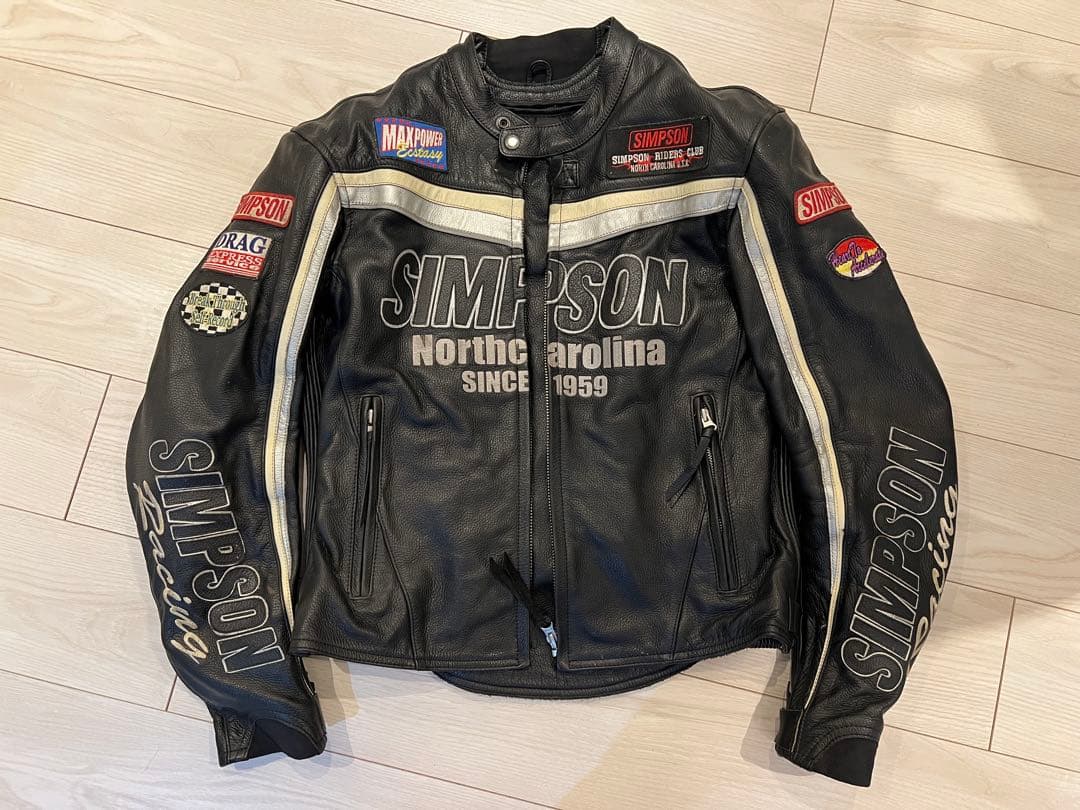 SIMSON レザー ジャケット シンプソン　ライディングジャケット