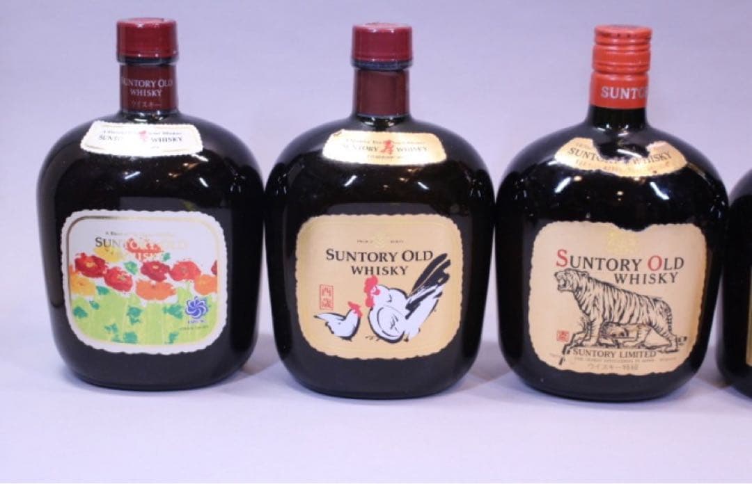 未開栓　古酒　干支　サントリー オールド 5本 リザーブ　ウイスキー　当時物