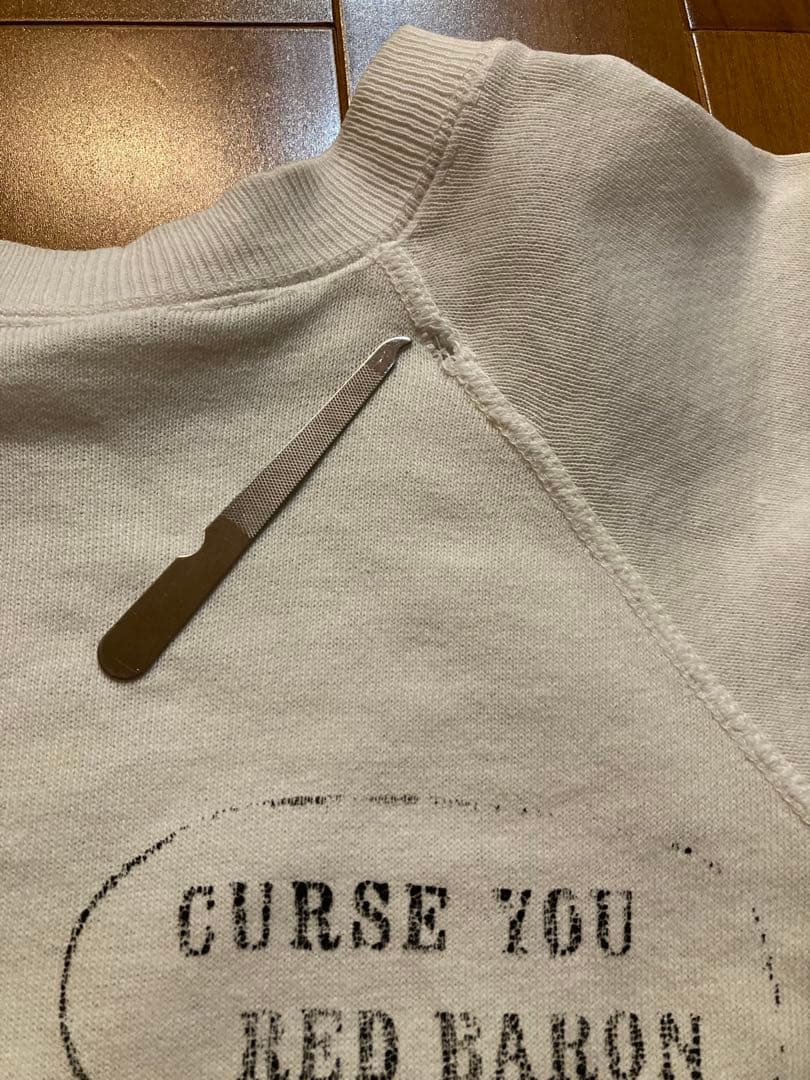 60sスヌーピー 半袖スウェット両面プリント レッドバロン 軍物 ビンテージ