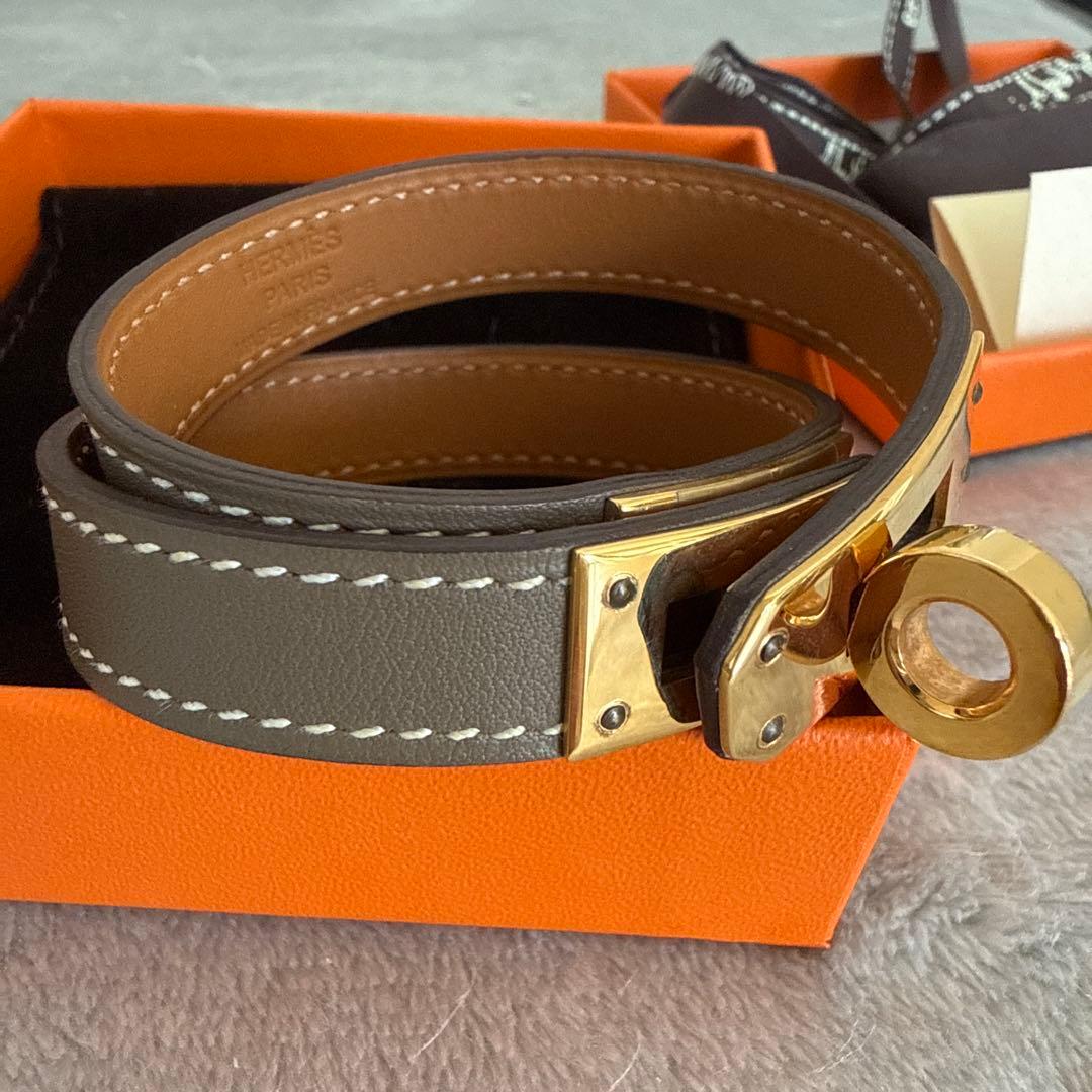 エルメスレザーブレスレット・ドゥブルトゥール