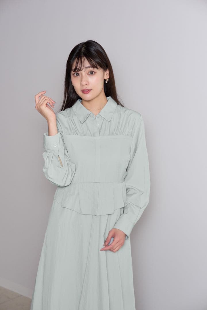 【美品】Herlipto Peplum Poplin Shirt Dress