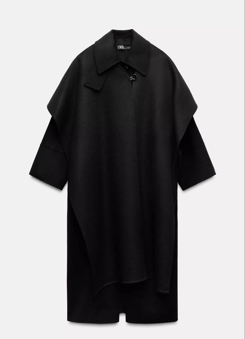よつば♡ZARA ロングコート　ウールコート　黒