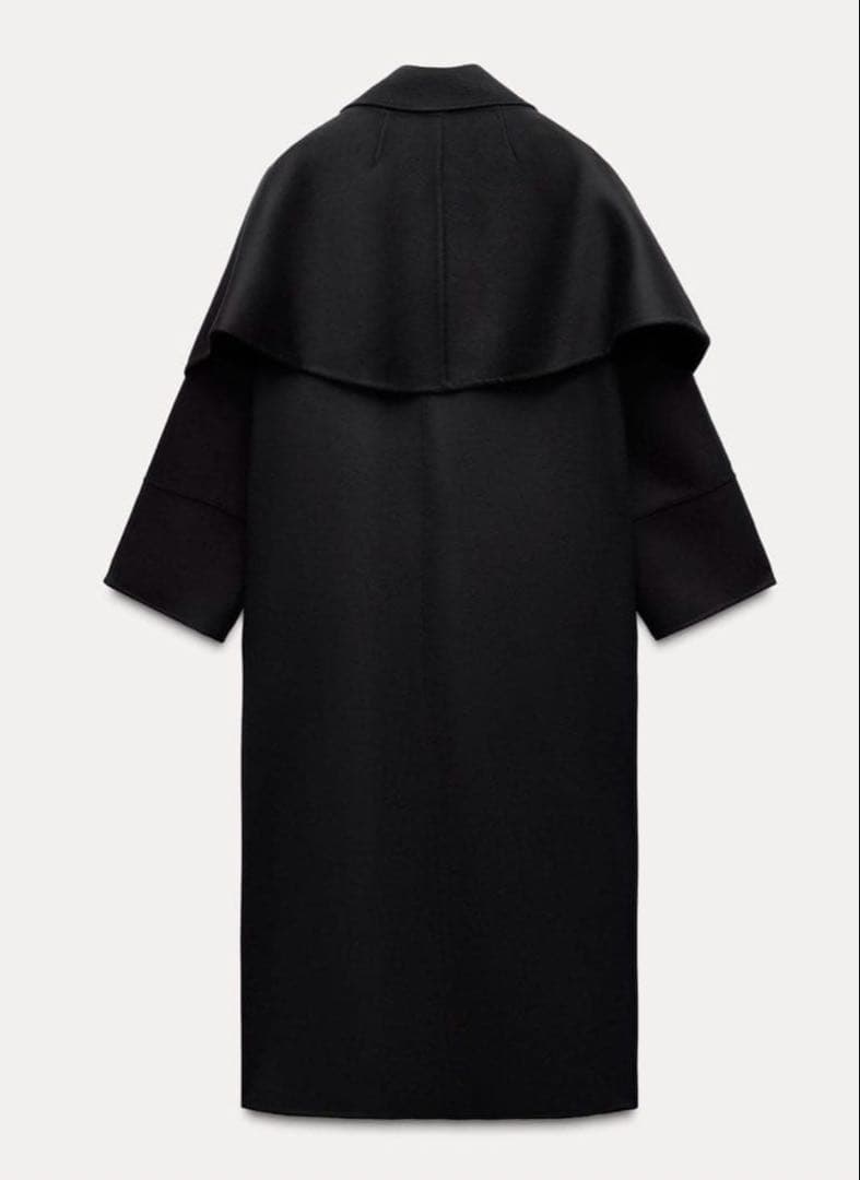 よつば♡ZARA ロングコート　ウールコート　黒