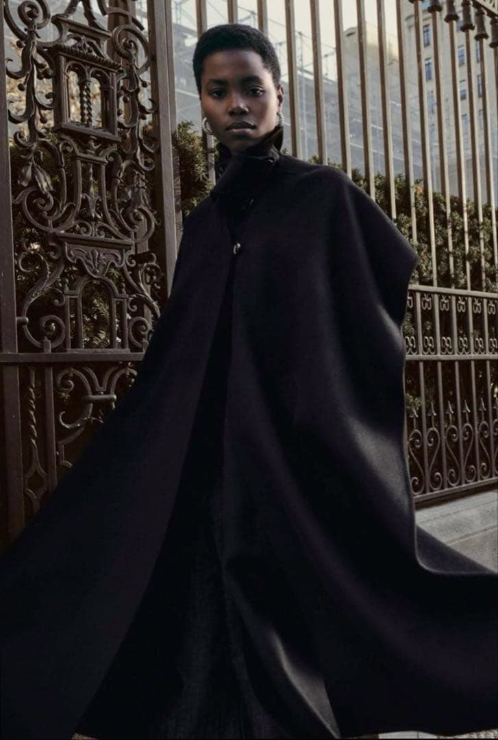 よつば♡ZARA ロングコート　ウールコート　黒