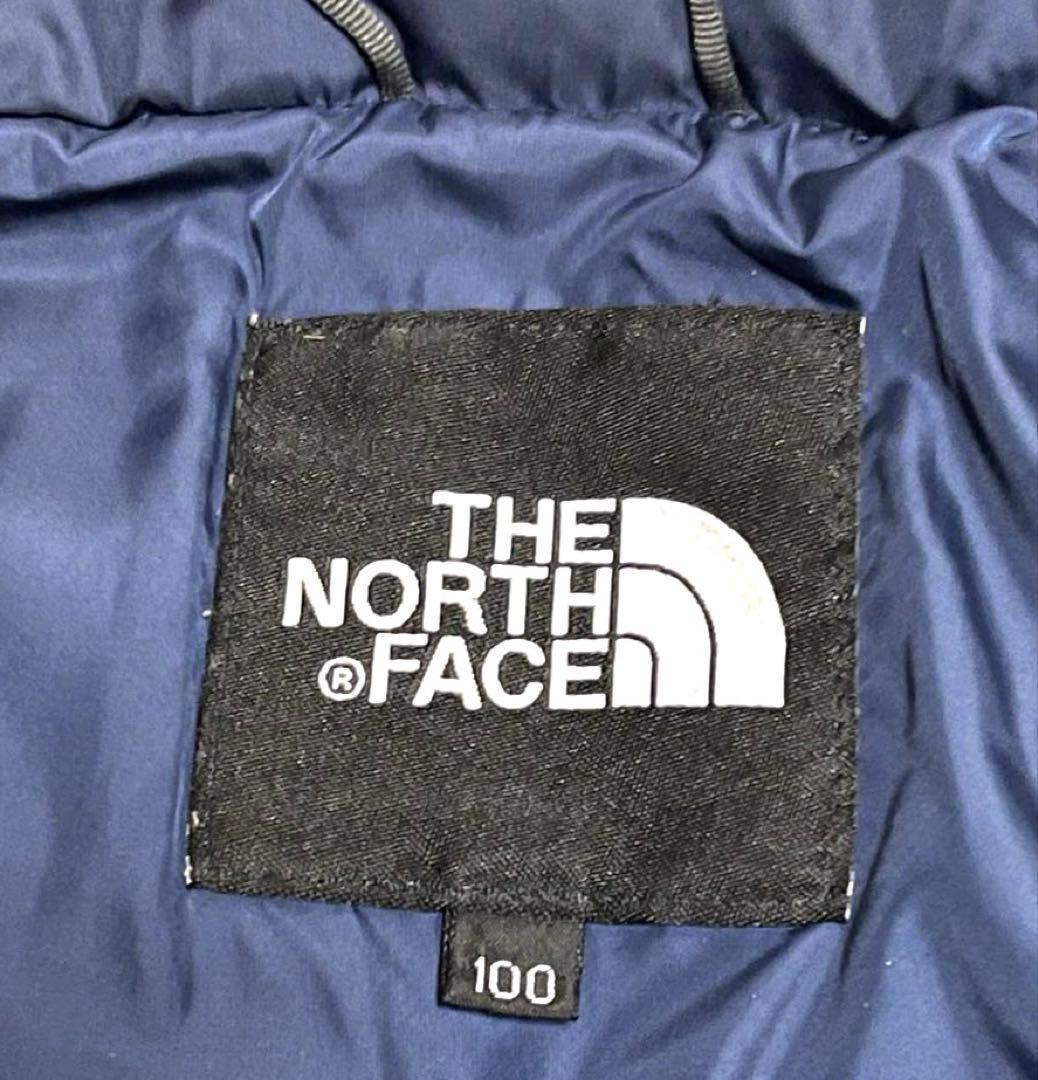 ノースフェイス　ダウンジャケット　メンズL　韓国100　700フィル　青ブルゾン