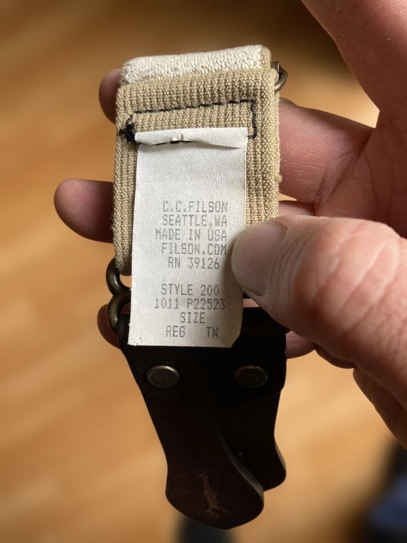 値下げ！Filson ベージュ サスペンダー スタイル200