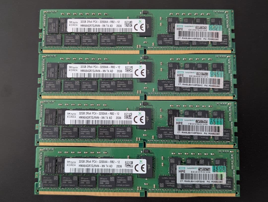 メモリ 32GB x 4 (128GB) DDR4-3200 (9137)