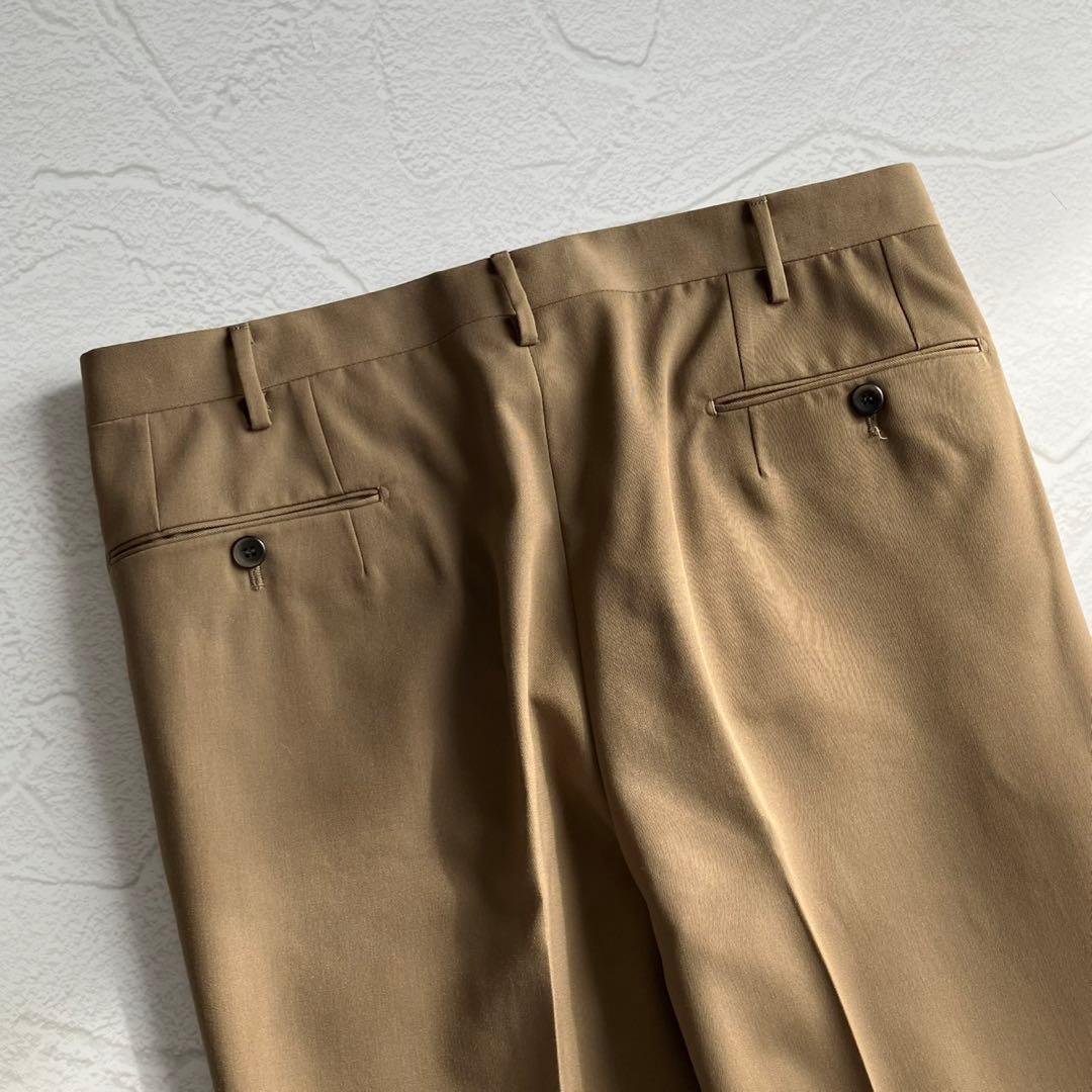 【未使用級】エミネント H.Osaku ウールギャバジン 2プリーツ スラックス