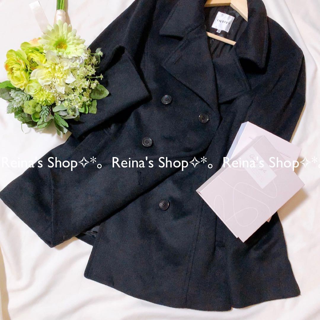 INDIVI♡大きめサイズ肌触り抜群大人綺麗めコート