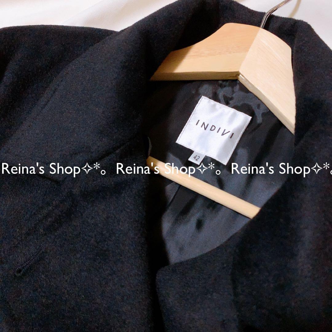 INDIVI♡大きめサイズ肌触り抜群大人綺麗めコート