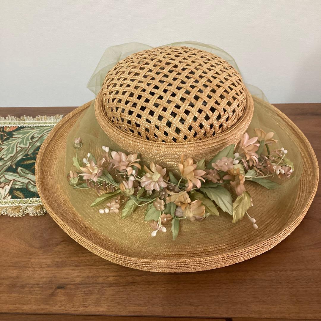 天然草　帽子