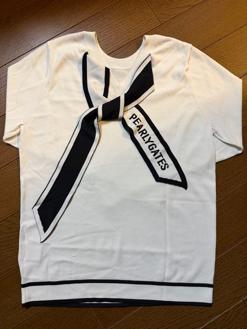 PEARLY GATES ホワイト長袖セーター