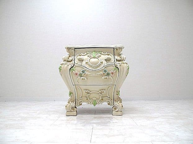 イタリア製 ロココ様式コンソール 彫刻装飾 サイドチェスト　サイドテーブル