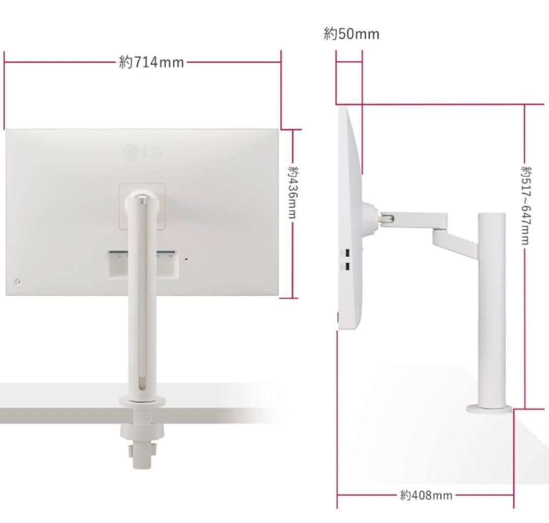31.5インチ LG MyView Smart Monitor（エルゴアーム）