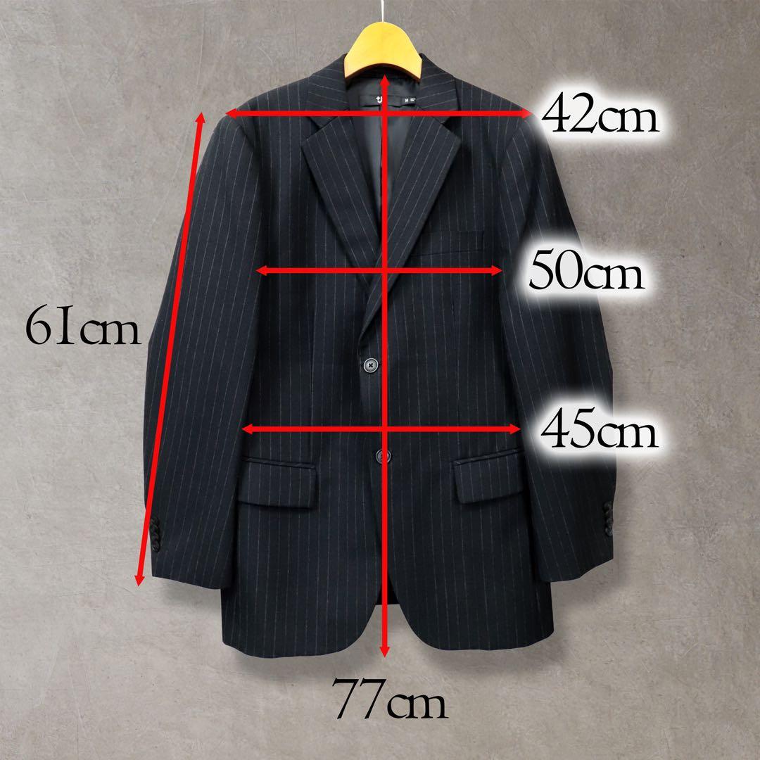 【美品】ユニクロ ジルサンダー +J セットアップ スーツ ブラック ストライプ