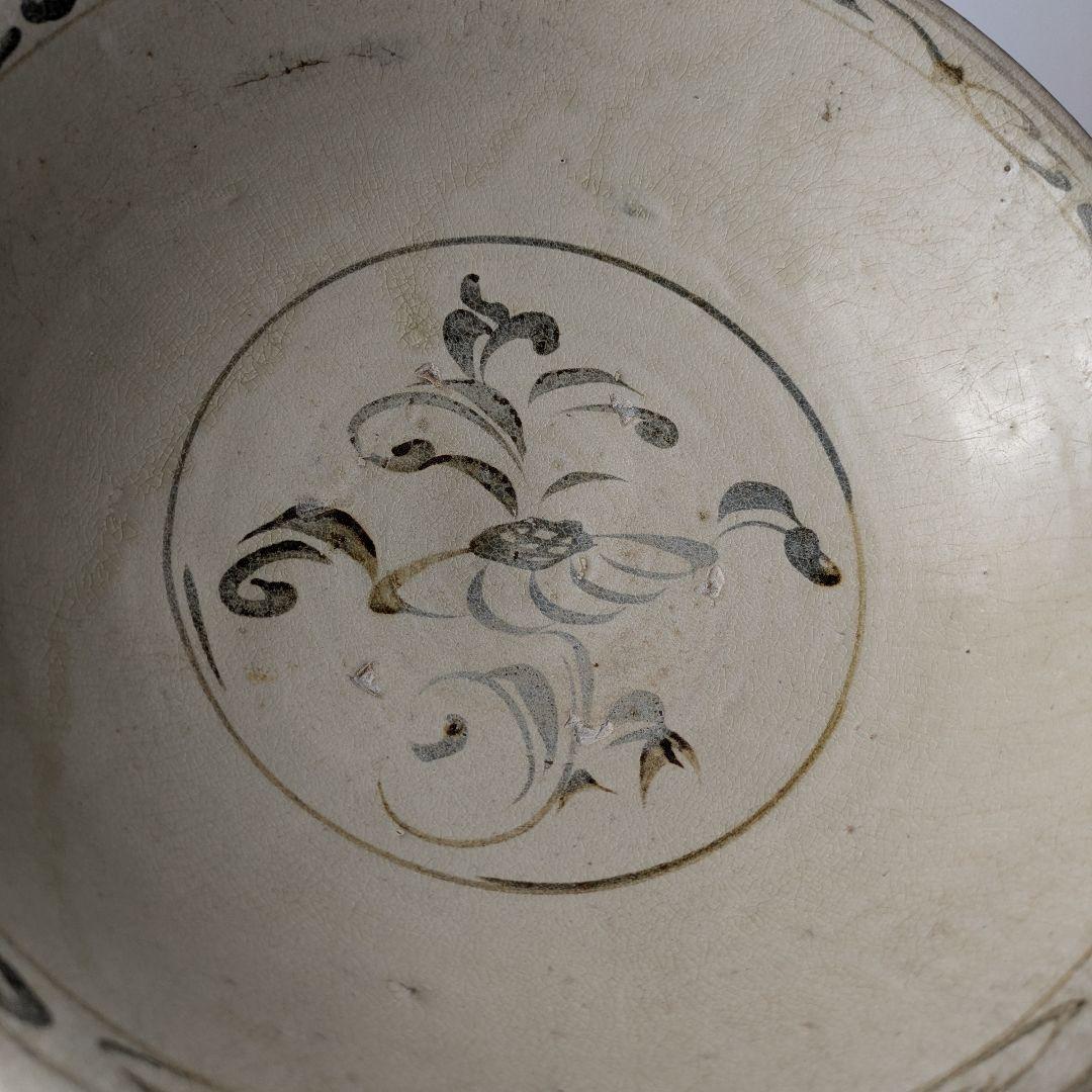 安南 鉄絵 草花文 鉢 ベトナム 宋胡録 古陶磁 骨董 古美術