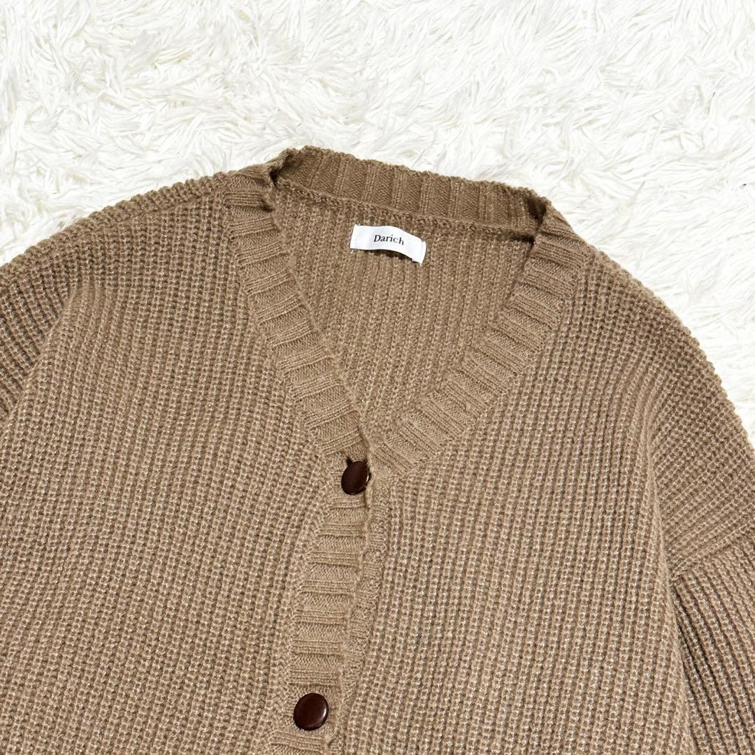 現行モデル Darich レザーコンビオーバーカーディガン