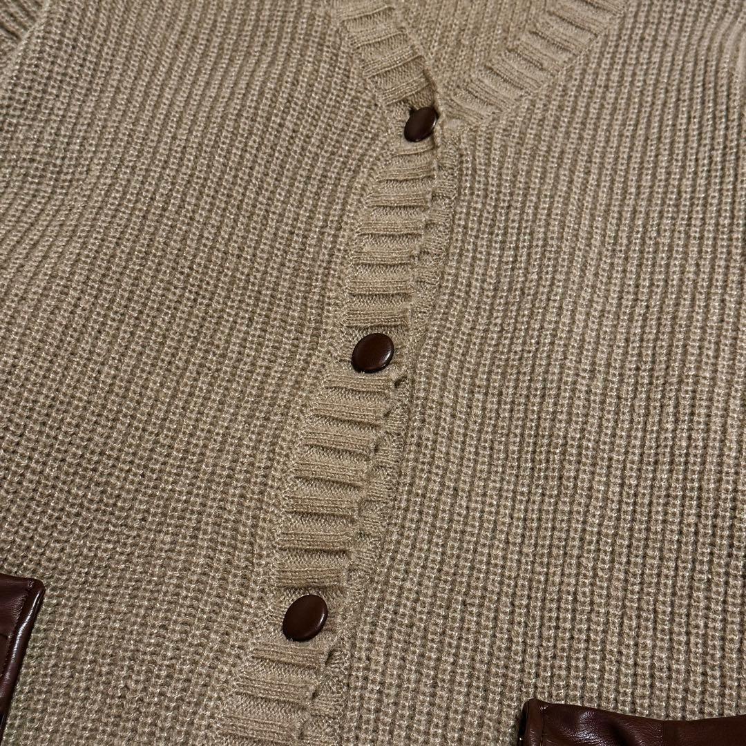 現行モデル Darich レザーコンビオーバーカーディガン