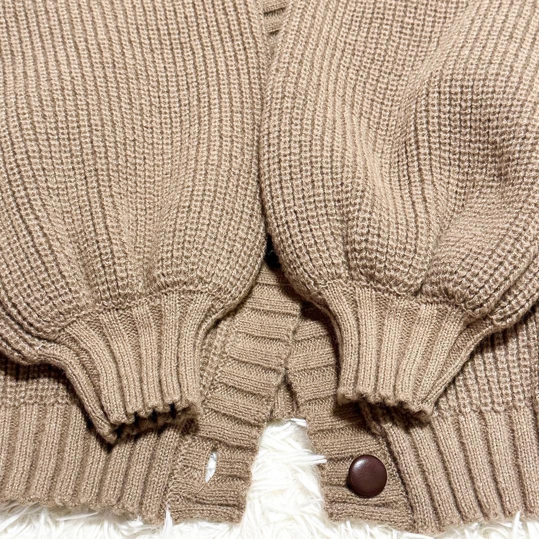 現行モデル Darich レザーコンビオーバーカーディガン