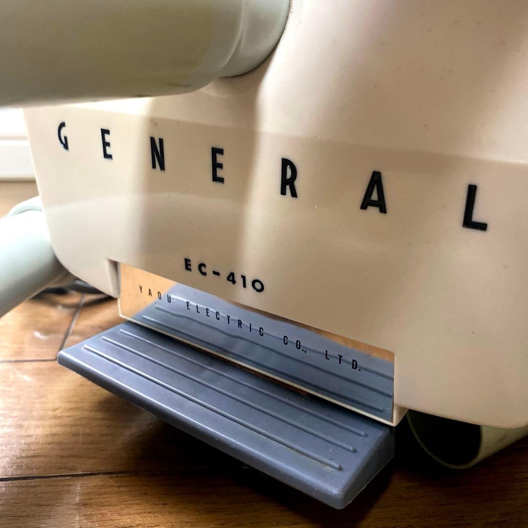 昭和レトロ 業務用掃除機 EC-410 通電/足踏み動作OK インダストリアル
