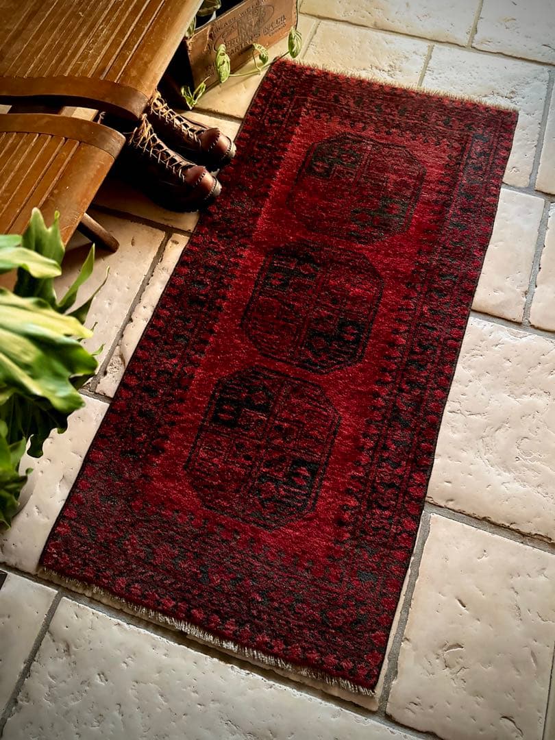 トライバルラグ　ヴィンテージラグ　アフガンラグ　トルクメン　エルサリ　手織り美品