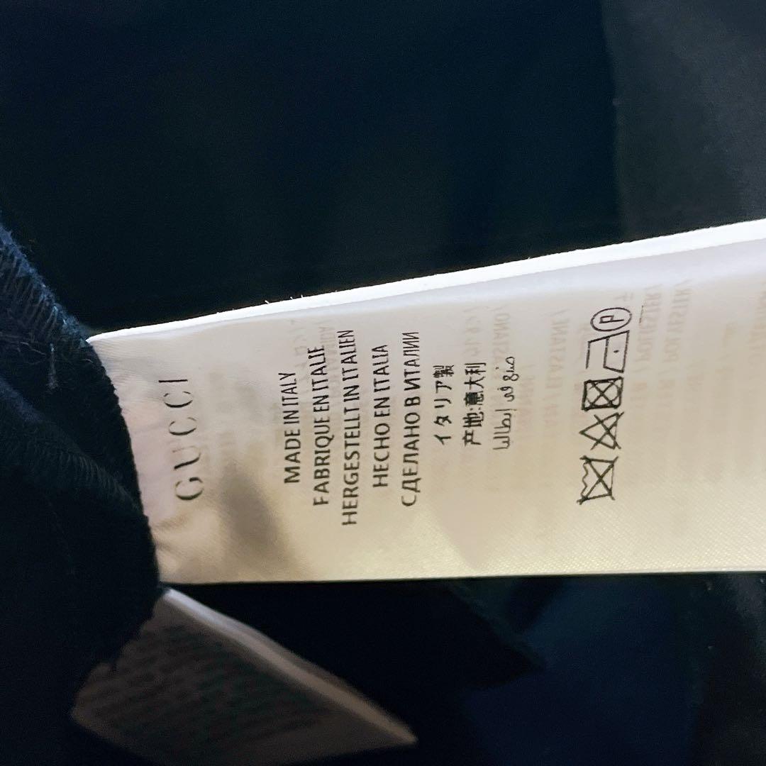 極美品✨GUCCI 現行タグ 刺繍 フラワー ボタニカル パンツ ネイビー紺色