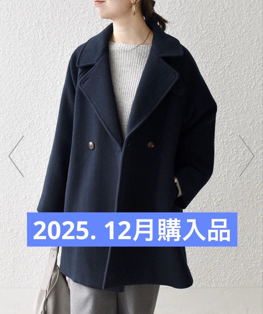 SHIPS any*PUREWOOL スタンド&テーラード ハーフコート