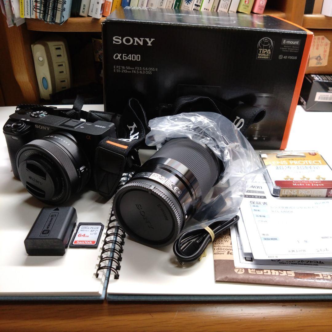 超美品　SONY α6400 ミラーレス一眼 ダブルズームレンズキット