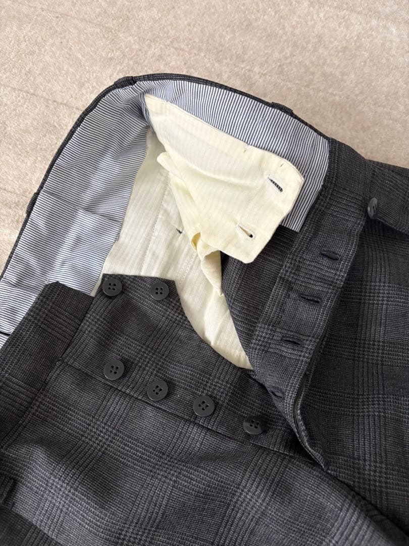 サルトリア　ソリート　スーツ　ミディアムグレー　グレンチェック　４４　シャロン