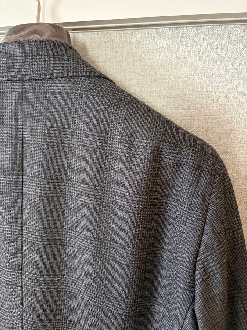 サルトリア　ソリート　スーツ　ミディアムグレー　グレンチェック　４４　シャロン