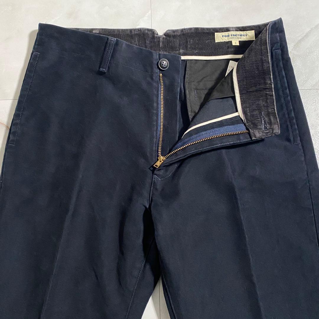 A18613 FOBファクトリー モールスキントラウザーズパンツ 紺 3