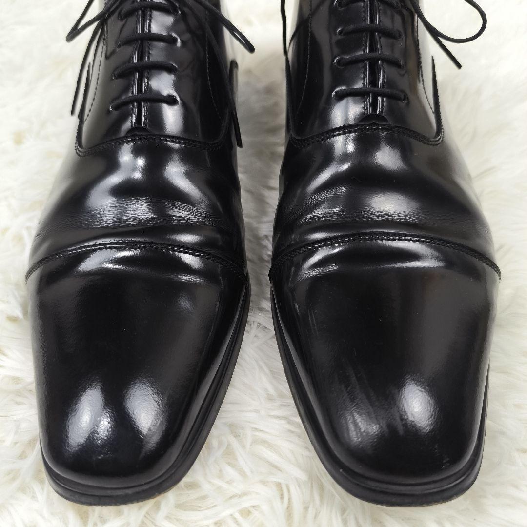 ✨美品✨ リーガル ドレスシューズ 内羽根 ストレートチップ ガラスレザー 黒