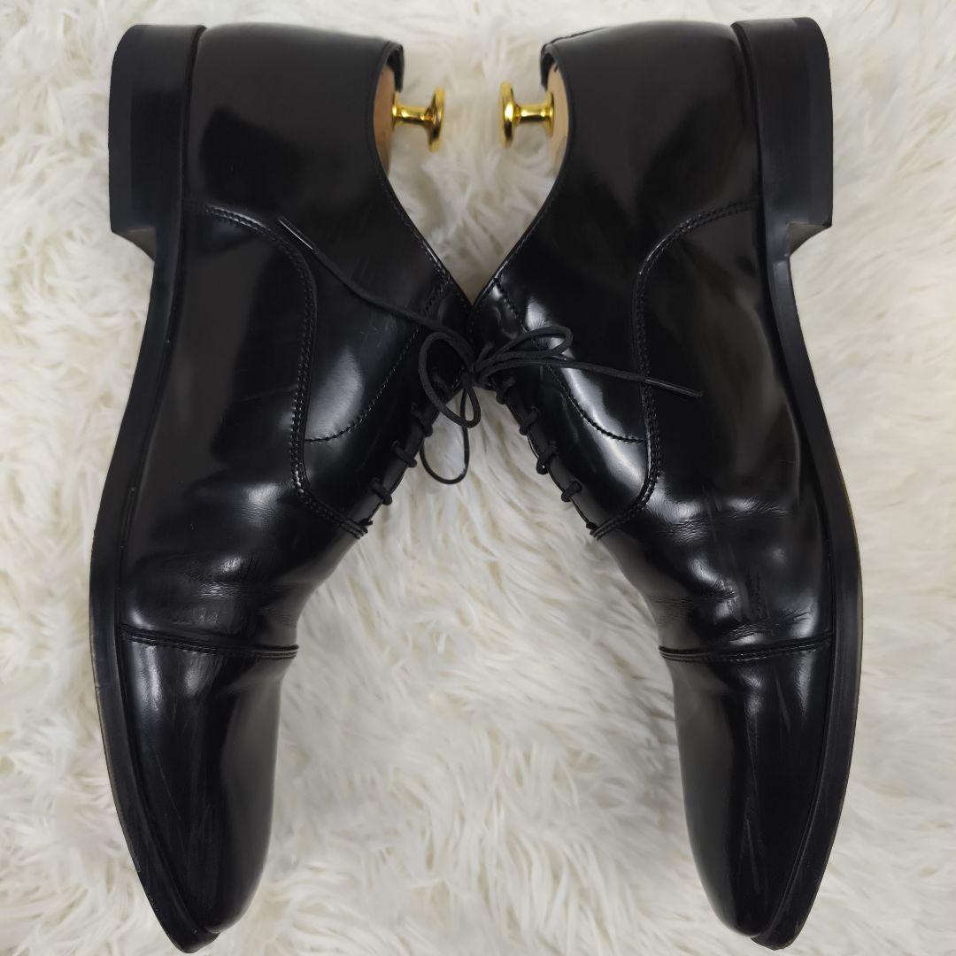 ✨美品✨ リーガル ドレスシューズ 内羽根 ストレートチップ ガラスレザー 黒