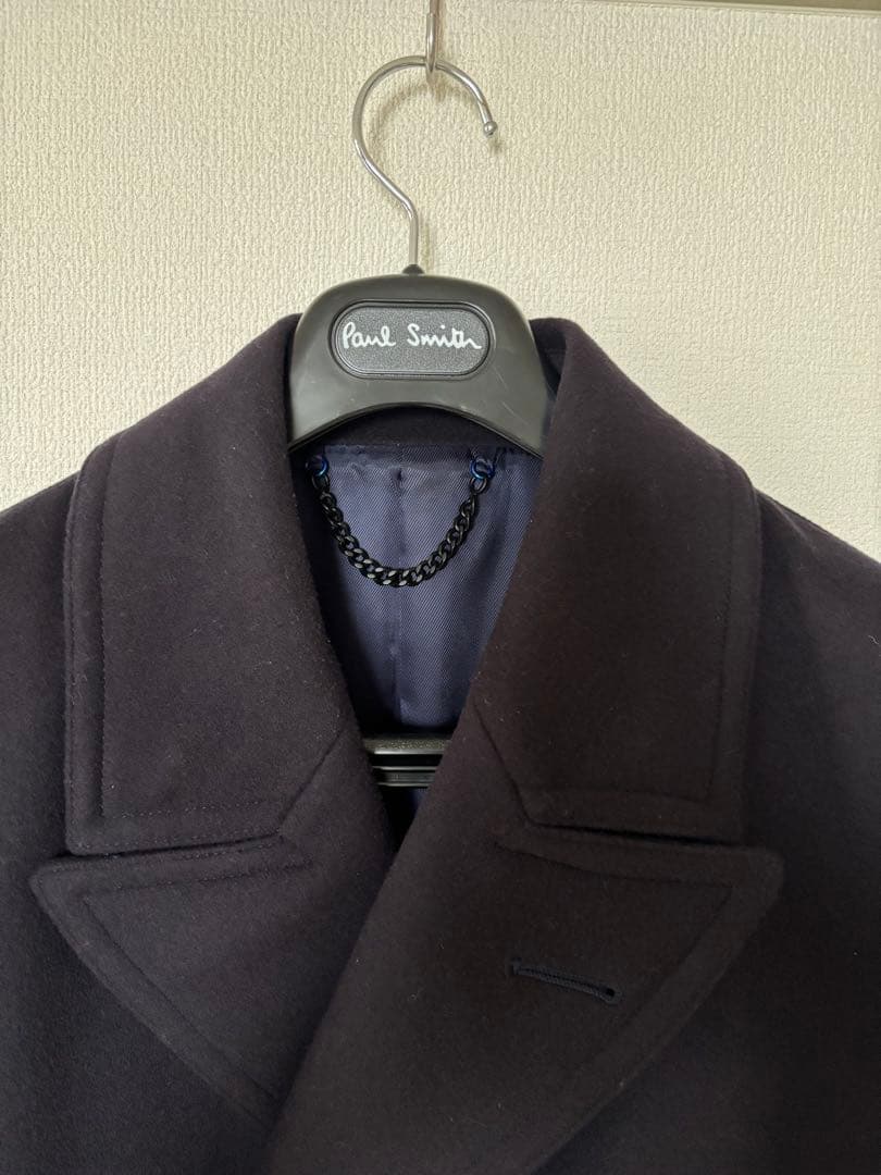 【美品】Paul Smith London ネイビーピーコート　毛100%