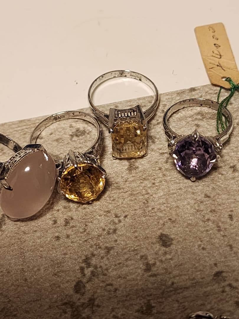 パール　石系　ネックレス　指輪セット　アクセサリーまとめ　遺品整理