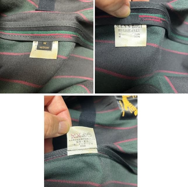 イングランド製 Raincheetah 太ストライプ スクールジャケット M