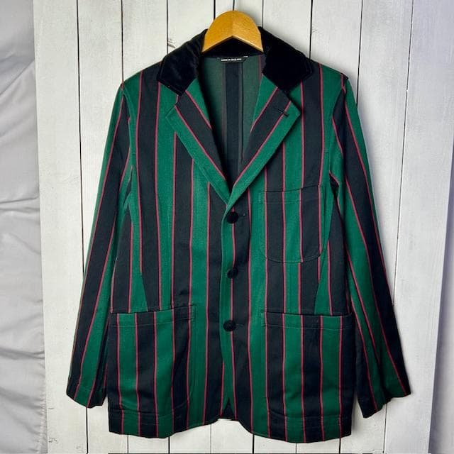 イングランド製 Raincheetah 太ストライプ スクールジャケット M