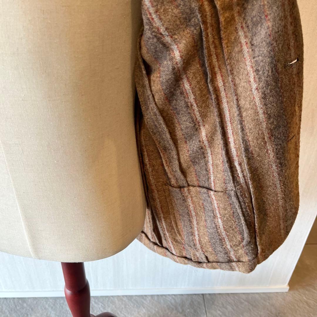 エルネスト ernesto アルパカナイロン ストライプカジュアルジャケット