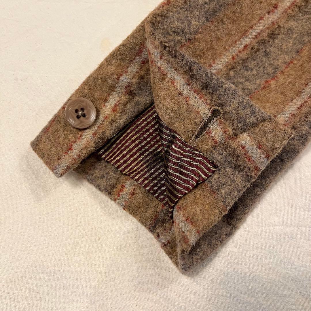 エルネスト ernesto アルパカナイロン ストライプカジュアルジャケット