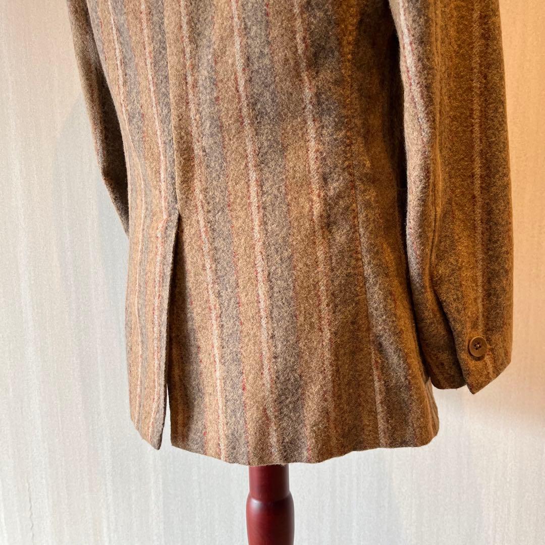 エルネスト ernesto アルパカナイロン ストライプカジュアルジャケット