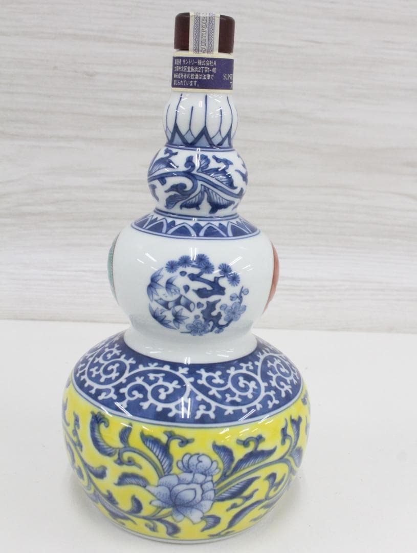 ▲希少 サントリー スペシャルボトルコレクション 有田焼 染錦牡丹唐草 寿 文瓢